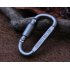 Aluminum Alloy Carabiner Type D Quickdraw Climbing Safety Hook Screw Lock Backpack Buckle black