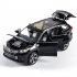 Aluminum Alloy Doors Open Light Sound Car Model Pull Back Toy for Kids black