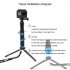 Aluminum Alloy Handheld Extendable Monopod Selfie Stick for Apple  Android Smartphones and Gopro Camera