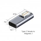 Aluminum Alloy Magnetic  Usb  C  Adapter 5521 Female Type C Female Quick Charge Adapter Compatible for Macbook Computer typec Female to magsafe1