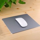 Aluminum Alloy Mouse Pad Double-sided Metal Non-slip Mousepad Gaming Mat (oxidized Frosted 220x180mm) gray