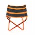 Aluminum Alloy Outdoor Folding  Stool With Side Pockets Ultra Lightweight Portable Dirt resistant Camping Fishing Chairsn orange black 28 x 24 x 22CM