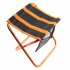 Aluminum Alloy Outdoor Folding  Stool With Side Pockets Ultra Lightweight Portable Dirt resistant Camping Fishing Chairsn orange black 28 x 24 x 22CM