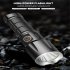 Aluminum Alloy Strong Light Flashlight Type c Rechargeable Super Bright Led Flashligh With Attack Head Flashlight   USB cable  without battery 