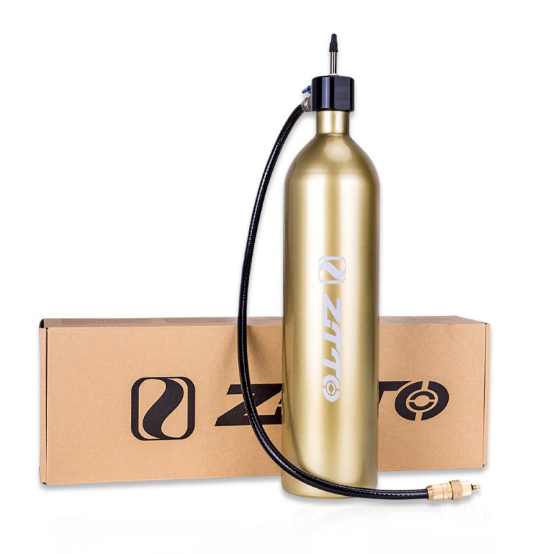 Aluminum Alloy Tubeless  Tire  Inflator Tyre Air Booster Air Bottle 1.15l (empty Bottle) Gold