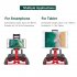 Aluminum Foldable Tablet and Phone Stand Holder with Lanyard Support for Mavic Air Mavic Pro DJI Spark Metal Phone Holder Accessories red