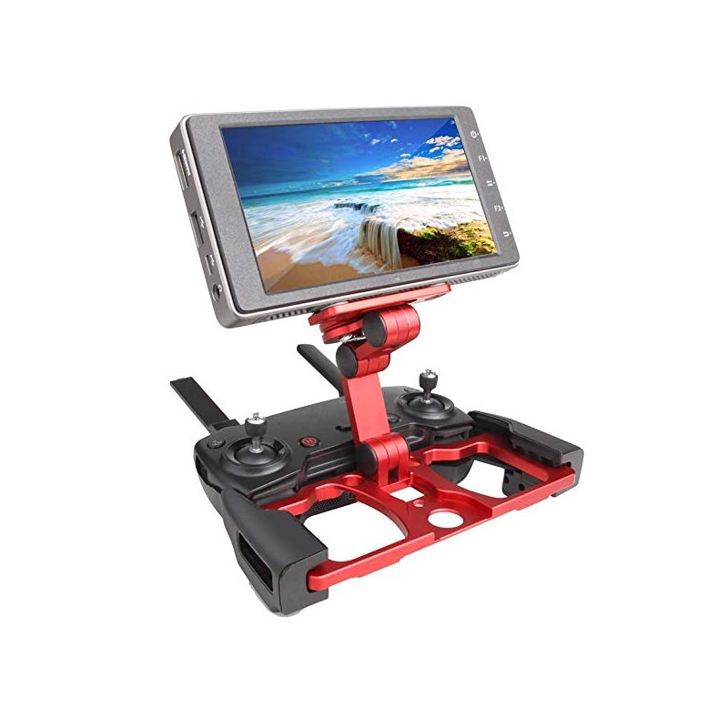 Aluminum Foldable Tablet and Phone Stand Holder with Lanyard Support for Mavic Air/Mavic Pro/DJI Spark Metal Phone Holder Accessories red