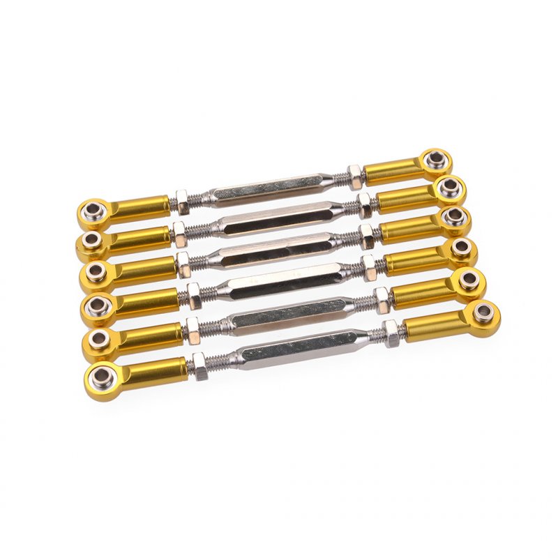 Aluminum Turnbuckle Rod Linkage Steering Rods for RC 1/10 1/8 Redcat HSP ZD Racing HPI HOBAO  Truck Buggy truggy Upgrade Parts Gold
