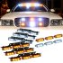 Amber 54 Leds Grille Deck Visor Dash Emergency Strobe Lights For Truck Construction Security Vehicles 6 blue lights