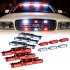 Amber 54 Leds Grille Deck Visor Dash Emergency Strobe Lights For Truck Construction Security Vehicles 3 white lights 3 red lights