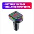 Ambient Light Bluetooth compatible 5 0 Fm Transmitter Car  Mp3  Player Wireless Audio Receiver Handsfree Dual Usb Fast Charger F5 black