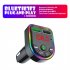 Ambient Light Bluetooth compatible 5 0 Fm Transmitter Car  Mp3  Player Wireless Audio Receiver Handsfree Dual Usb Fast Charger F5 black