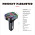 Ambient Light Bluetooth compatible 5 0 Fm Transmitter Car  Mp3  Player Wireless Audio Receiver Handsfree Dual Usb Fast Charger F5 black