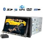 An impressive 2 DIN complete in car GPS navigation and multimedia system with responsive touchscreen convenience on a large 7 inch screen 