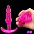 Anal Backyard toy Dildo Adult sex toys NO vibrator butt plug silicone Anal Butt Plug G Spot Stimulation Suction Cup Jelly red
