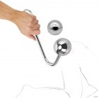 Anal Hook with 2 Interchangeable Balls Stainless Steel Anal Hook for Men Women Anal Toy