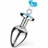 Anal Plug Set Metal Masturbation Sex Toy Men Buttplug Plug Hook with Bell and Crystal Heart Shaped Diamond S belt traction chain