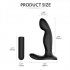 Anal Vibrator Prostate Massager with Finger Movement Technology 9 Vibration Modes Wireless Control black Non remote version