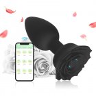 Anal Vibrators Butt Plug 10 Modes Sex Toy Vibrating Rose Remote Control Rose Base Waterproof Silicone Rose Adult Toys