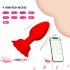 Anal Vibrators Butt Plug 10 Modes Sex Toy Vibrating Rose Remote Control Rose Base Waterproof Silicone Rose Adult Toys Purple remote control aluminum foil bag