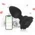 Anal Vibrators Butt Plug 10 Modes Sex Toy Vibrating Rose Remote Control Rose Base Waterproof Silicone Rose Adult Toys Purple remote control aluminum foil bag