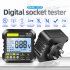 Aneng Lcd Receptacle Tester Socket Phase Detector Digital Voltage Display Ground Leakage Tester Electricity Line Fault Checker UK Plug