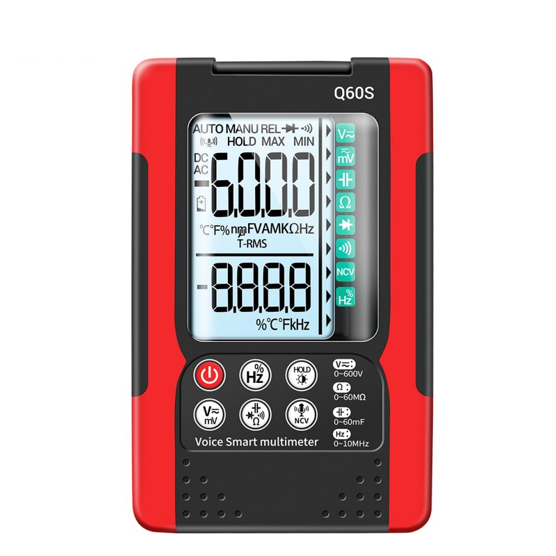 ANENG Q60s Digital Multimeter Ai Voice Recognition Transistor Tester 6000 Counts