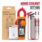Aneng St185 Digital Clamp Meter Multimeter 4000 Counts Auto-ranging Tester Lcd Screen Ac/dc Voltage Current Detection Pen orange red
