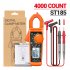 Aneng St185 Digital Clamp Meter Multimeter 4000 Counts Auto ranging Tester Lcd Screen Ac dc Voltage Current Detection Pen orange red