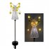 Angel Garden Stake Lights Outdoor Waterproof Energy Saving Solar Lamps with 7 Leds Yellow