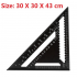 Angle  Ruler 7inch Metric Triangular Measuring Ruler Woodwork Speed Square Triangular Angle Protractor