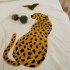 Animal Pattern Bed Blanket Super Soft Comfortable Lightweight Breathable Throw Blanket For Couch Sofa Bed bright yellow 130 x 160CM