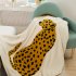 Animal Pattern Bed Blanket Super Soft Comfortable Lightweight Breathable Throw Blanket For Couch Sofa Bed bright yellow 130 x 160CM