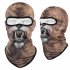 Animal Print Full Face Mask Quick drying Breathable Single hole  Headgear New Yellow Lion Single hole  Headgear