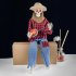 Animated Halloween Decoration Posable Toy Plastic Skeleton Halloween Decor Haunted House Decor With Movable Joints Lighting Eyes matte red plaid