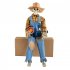 Animated Halloween Decoration Posable Toy Plastic Skeleton Halloween Decor Haunted House Decor With Movable Joints Lighting Eyes matte red plaid