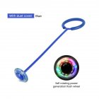 Ankle Skip Ball Jumping Ring With Colorful Light Flashing Wheel Fitness Jump Rope Game Toys For Kids Gifts blue