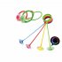 Ankle Skip Ball Jumping Ring With Colorful Light Flashing Wheel Fitness Jump Rope Game Toys For Kids Gifts blue