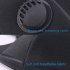 Anti Dust Mask Anti PM2 5 Pollution Face Mouth Respirator Black Breathable Valve Mask Filter 3D Mouth Cover black 1 pc