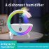 Anti Gravity Humidifier 800ml Cool Mist Light Home Office Humidifier Countercurrent Humidifier White