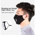 Anti PM2 5 Mask Breathing Haze Valve Dust Proof Mouth Face Mask Activated Carbon Filter Respirator Mouth muffle black Free size