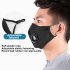 Anti PM2 5 Mask Breathing Haze Valve Dust Proof Mouth Face Mask Activated Carbon Filter Respirator Mouth muffle black Free size