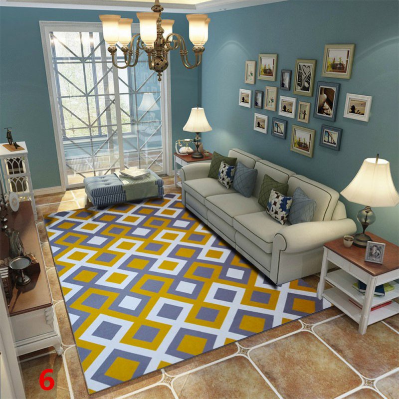 Anti-Slip Soft Geometric Pattern Carpet