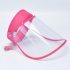Anti droplet Empty Top Hat Safety Face Protector Proof Anti Spitting Cover Cap Rose red
