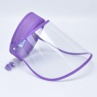 Anti droplet Empty Top Hat Safety Face Protector Proof Anti Spitting Cover Cap purple