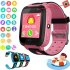 Anti lost Kids Safe GPS Tracker SOS Call GSM Smart Watch Phone for Android IOS Pink