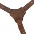 Anti lost Outdoor Genuine Leather Fashion Tether DV DSLR Camera Strap Double Shoulder Adjustable Accessories  brown