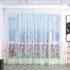 Anti mosquito Window Curtain with Butterfly Branch Pattern Translucent Tulle for Living Room Balcony purple W 100cm   H 200cm rod