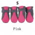 Anti slip Unisex Soft soled Shoes Waterproof Shoes Protective Rain Boots for Pet Dog black S