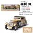 Antique Light Sound Pull Back Car Modeling Toy for Bentley 8L Collection Box Packing  red